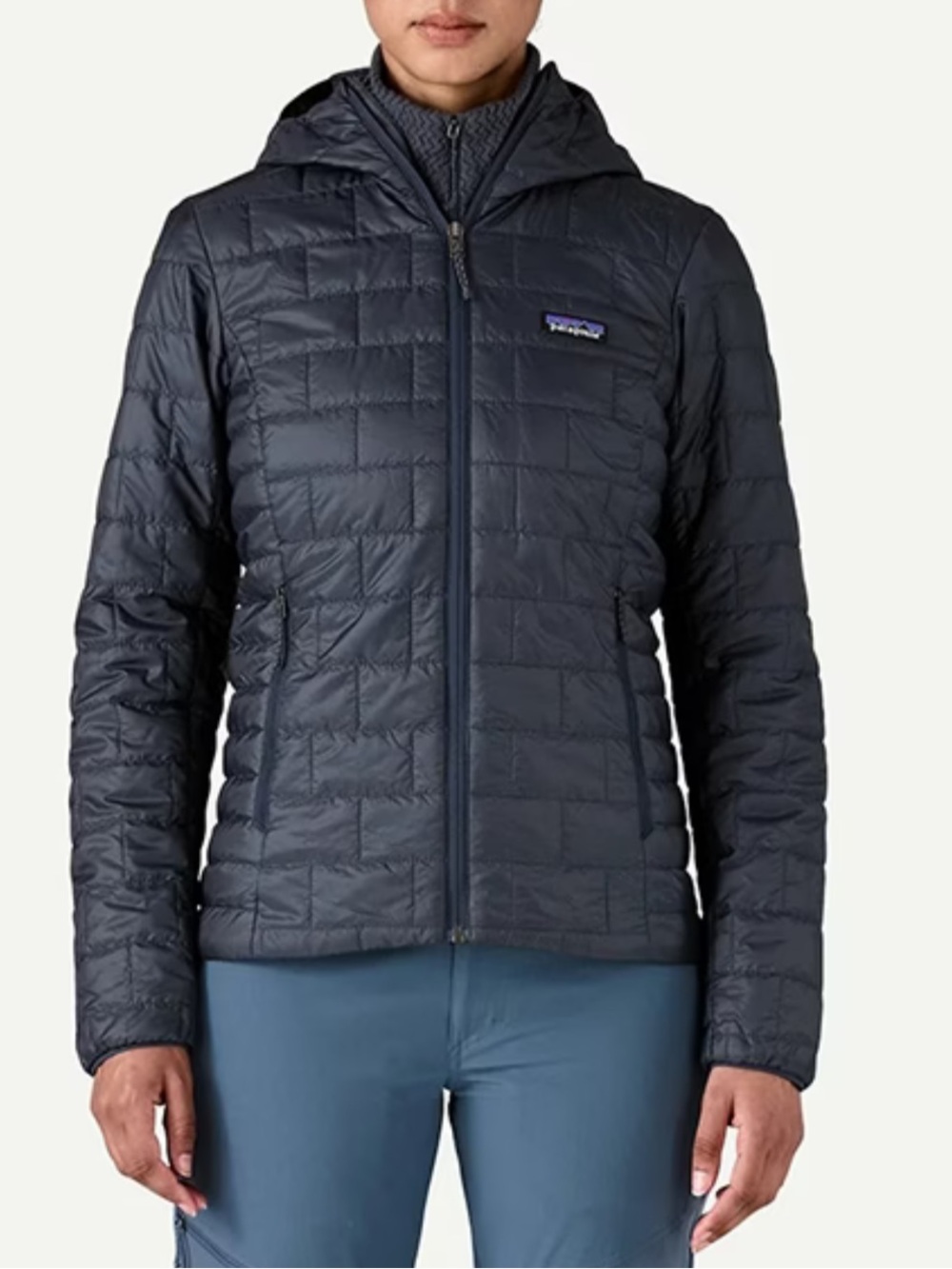 Patagonia Nano Puff Hoody Jacket Smolder Blue Quilted Insulated Women’s S New
